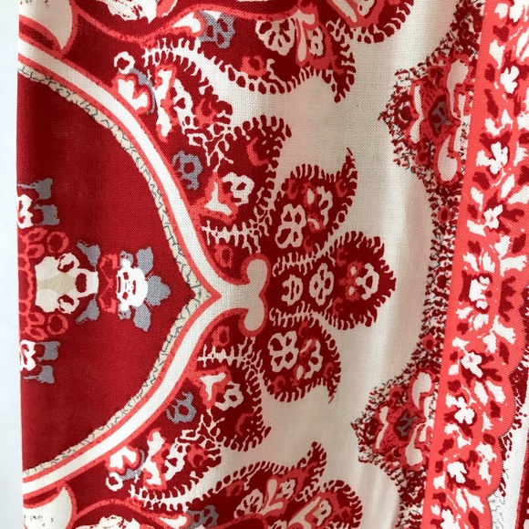 Hester & Orchard Orange Red White Medallion Drawstring Pants - Picture 5 of 10